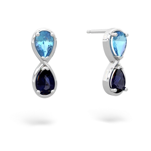 blue topaz-sapphire infinity earrings