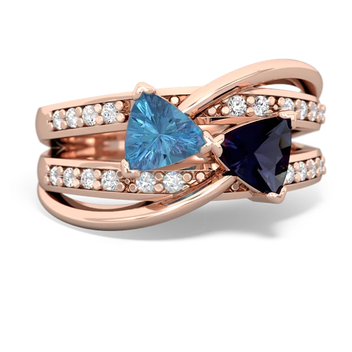 blue topaz-sapphire couture ring