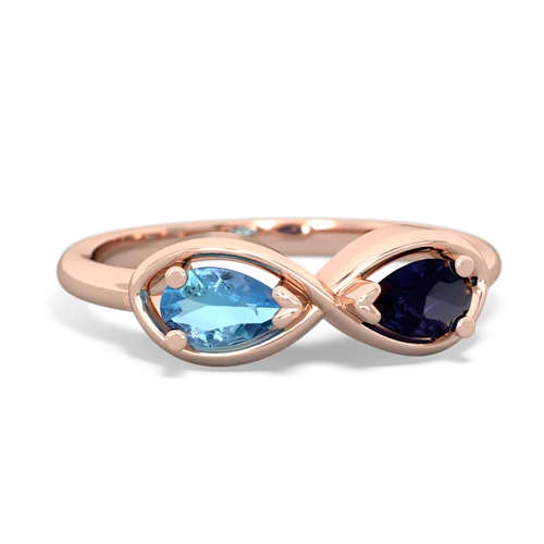 blue topaz-sapphire infinity ring