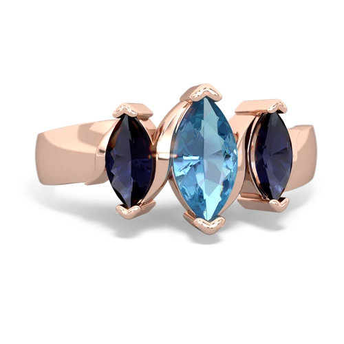 blue topaz-sapphire keepsake ring