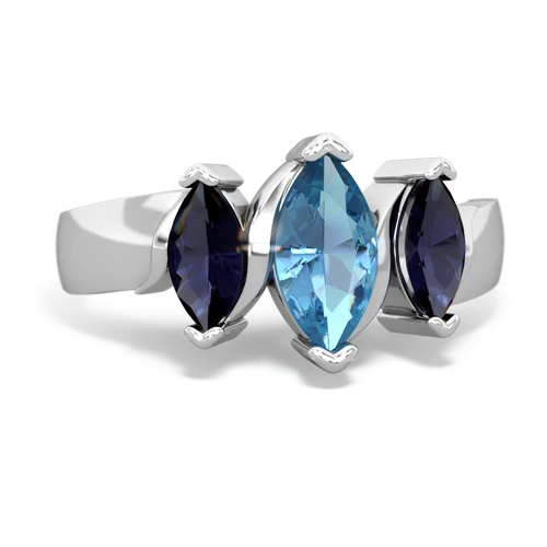 blue topaz-sapphire keepsake ring