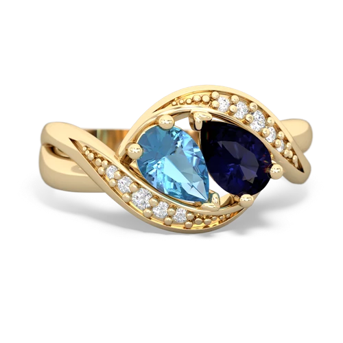 blue topaz-sapphire keepsake curls ring