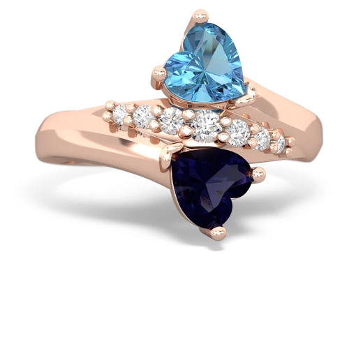 blue topaz-sapphire modern ring