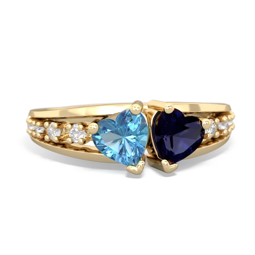 blue topaz-sapphire modern ring