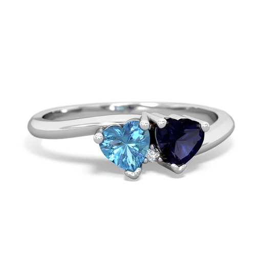 blue topaz-sapphire sweethearts promise ring