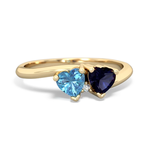 blue topaz-sapphire sweethearts promise ring