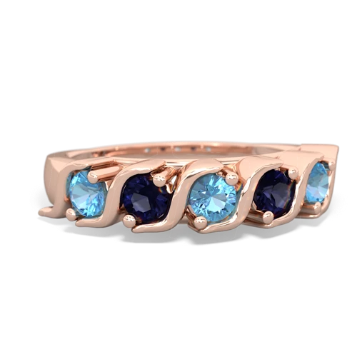 blue topaz-sapphire timeless ring