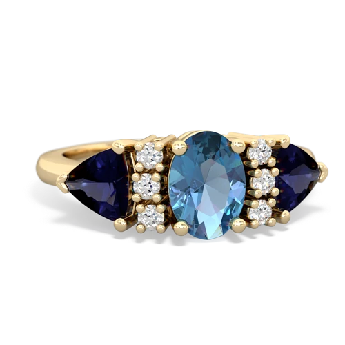 blue topaz-sapphire timeless ring