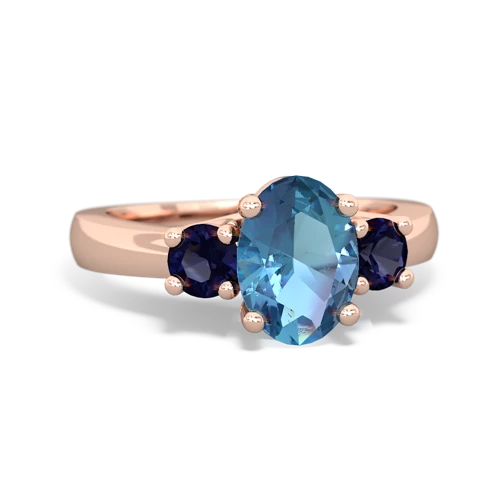 blue topaz-sapphire timeless ring