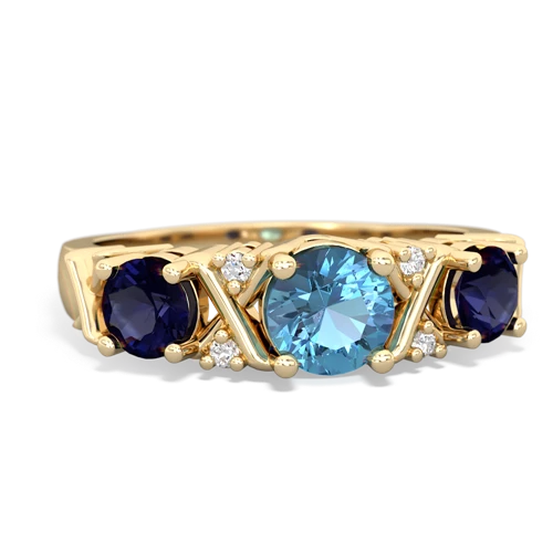 blue topaz-sapphire timeless ring