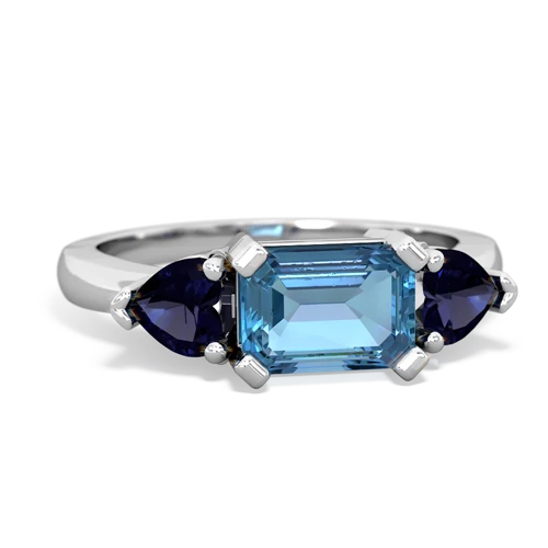 blue topaz-sapphire timeless ring