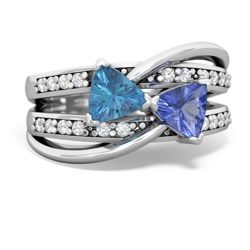 blue topaz-tanzanite couture ring