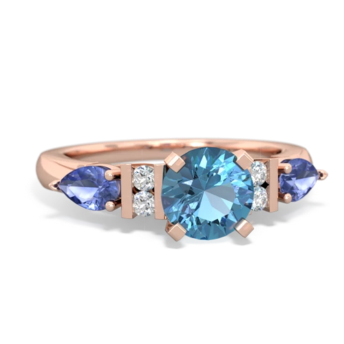 blue topaz-tanzanite engagement ring