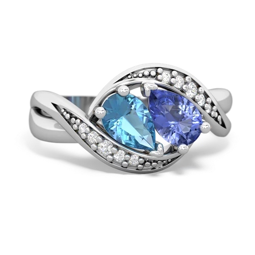 blue topaz-tanzanite keepsake curls ring