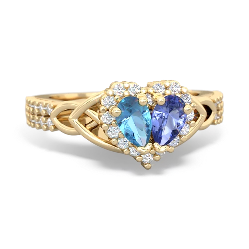 blue topaz-tanzanite keepsake engagement ring