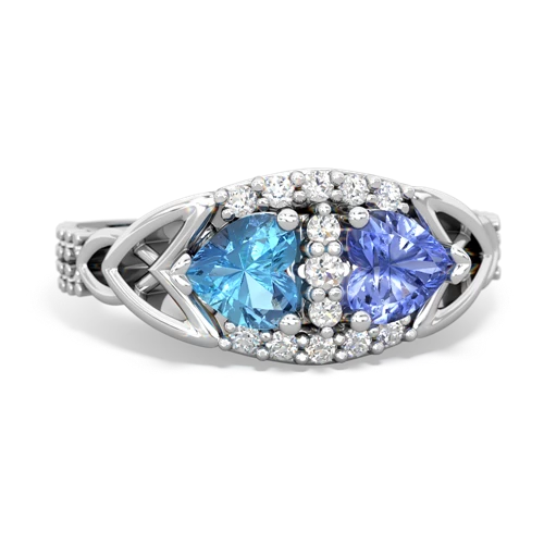 blue topaz-tanzanite keepsake engagement ring
