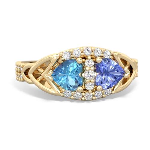 blue topaz-tanzanite keepsake engagement ring