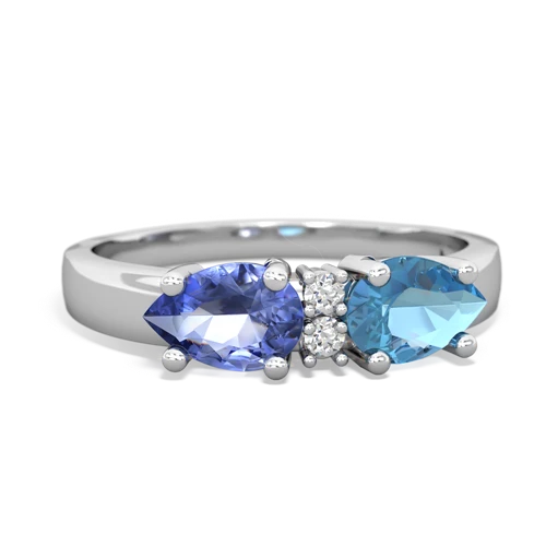 blue topaz-tanzanite timeless ring