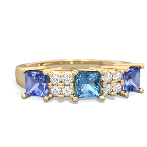 blue topaz-tanzanite timeless ring