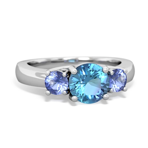 blue topaz-tanzanite timeless ring