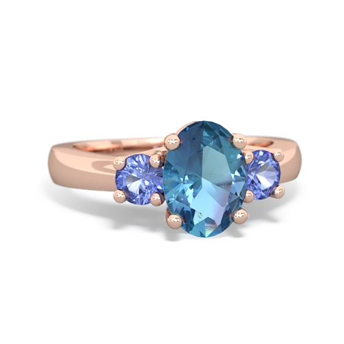 blue topaz-tanzanite timeless ring