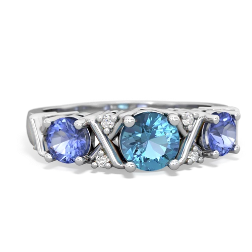 blue topaz-tanzanite timeless ring