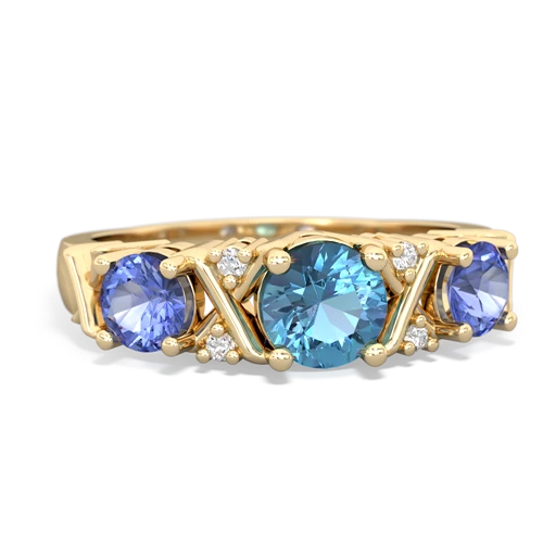 blue topaz-tanzanite timeless ring