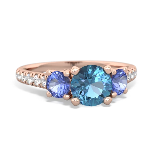 blue topaz-tanzanite trellis pave ring