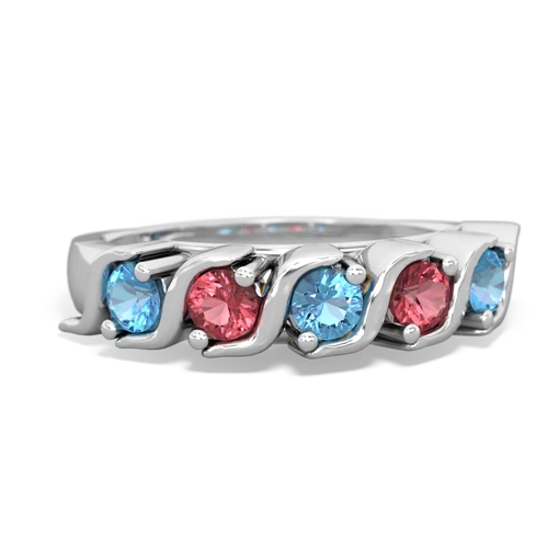 blue topaz-tourmaline timeless ring