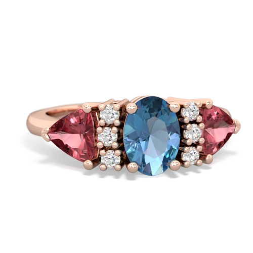 blue topaz-tourmaline timeless ring