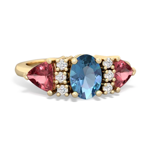 blue topaz-tourmaline timeless ring