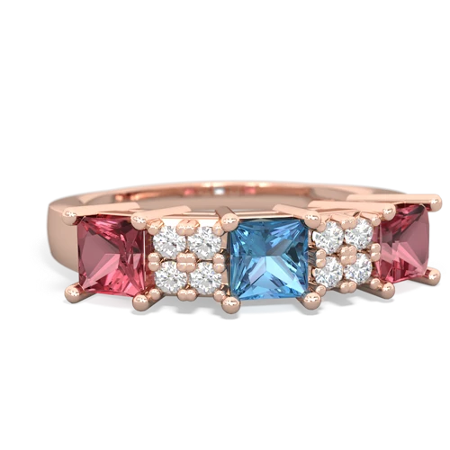 blue topaz-tourmaline timeless ring