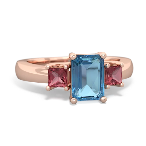 blue topaz-tourmaline timeless ring