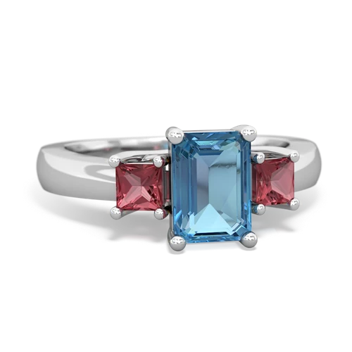 blue topaz-tourmaline timeless ring