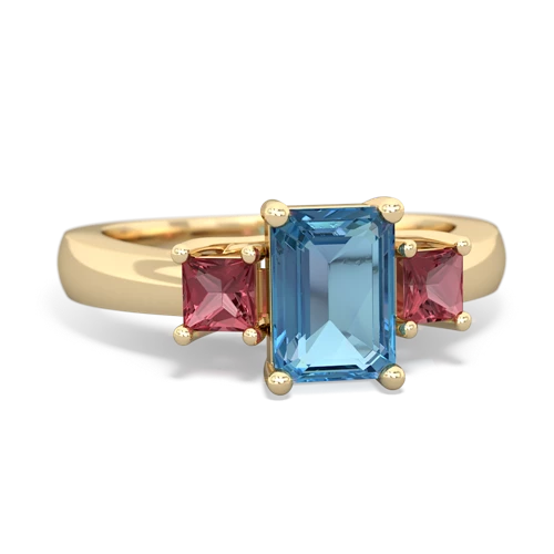 blue topaz-tourmaline timeless ring