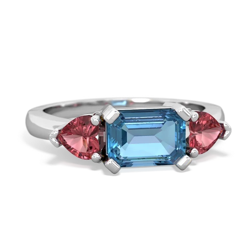 blue topaz-tourmaline timeless ring