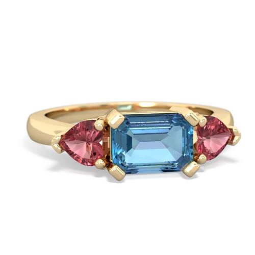 blue topaz-tourmaline timeless ring