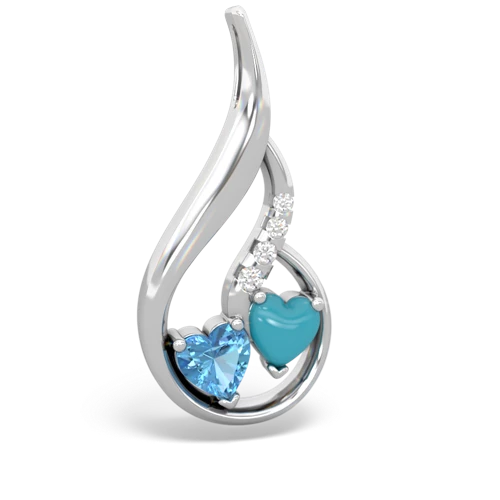 blue topaz-turquoise keepsake swirl pendant