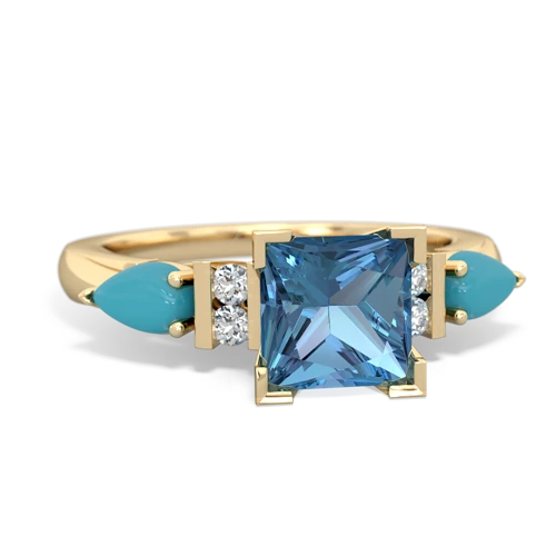 blue topaz-turquoise engagement ring