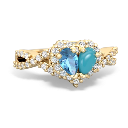 blue topaz-turquoise engagement ring