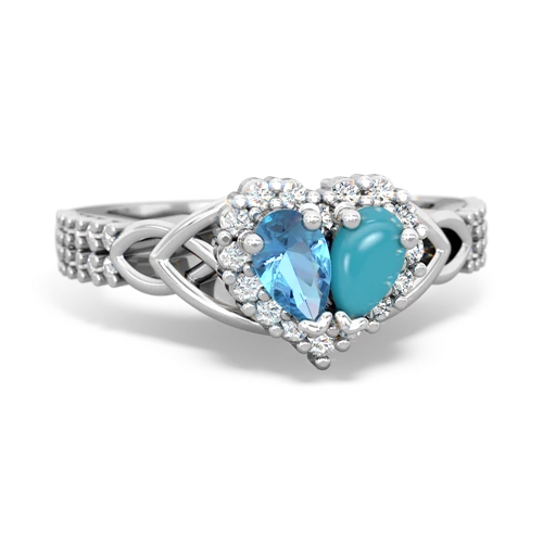 blue topaz-turquoise keepsake engagement ring