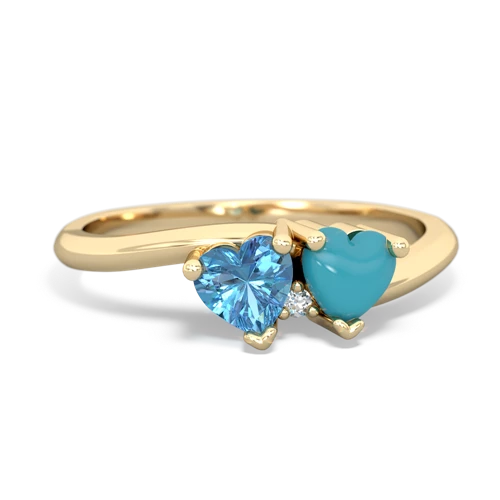 blue topaz-turquoise sweethearts promise ring