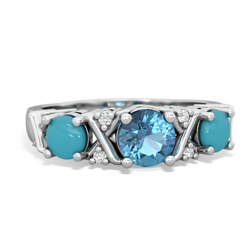 blue topaz-turquoise timeless ring