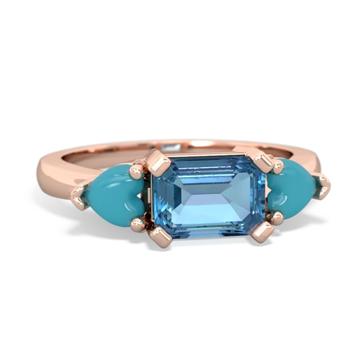 blue topaz-turquoise timeless ring