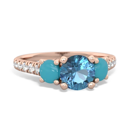 blue topaz-turquoise trellis pave ring