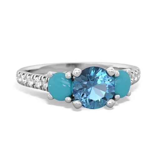 blue topaz-turquoise trellis pave ring