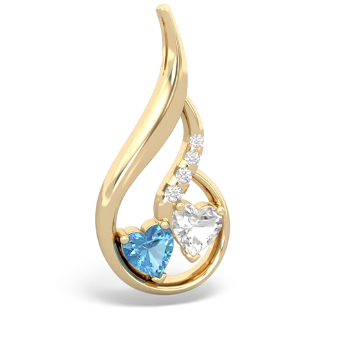 blue topaz-white topaz keepsake swirl pendant