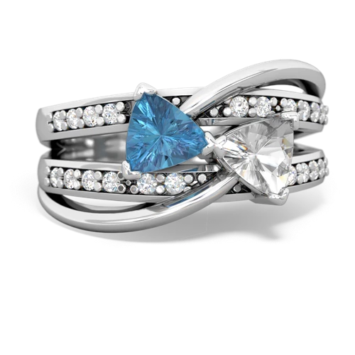 blue topaz-white topaz couture ring