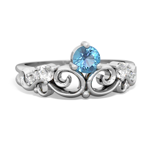 blue topaz-white topaz crown keepsake ring