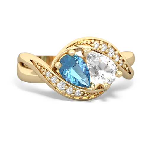 blue topaz-white topaz keepsake curls ring